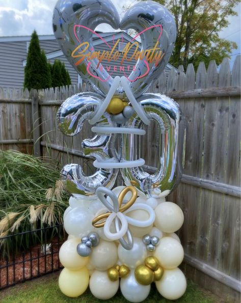 Pearl Wedding Anniversary Balloon Decor 30th Wedding Anniversary Decorations, Anniversary Balloons, Pearl Wedding Anniversary, Wedding Anniversary Decorations, 30th Wedding Anniversary, Anniversary Decorations, 50th Wedding Anniversary, Balloon Decor, 50th Wedding