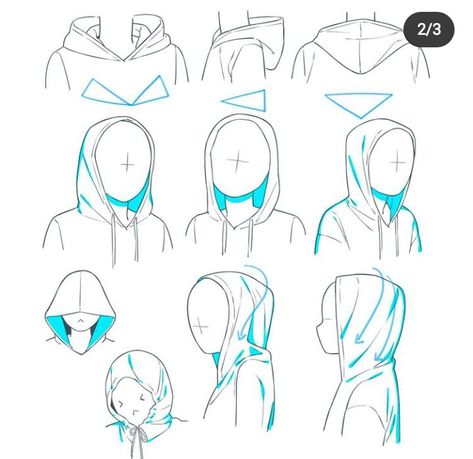 Hoodie Reference, Profile Drawing, Hoodie Drawing, Digital Painting Tutorials, Character Design Animation, Drawing Clothes, Art Tips, Drawing Tips, Manga Girl