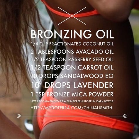 Bronzer Tanning Oil Recipe, Homemade Tanning Lotion, Tanning Oil Homemade, Diy Tanning Oil, Diy Tanning, Bronzing Oil, Tanning Skin Care, Sun Tan Oil, Tanning Tips