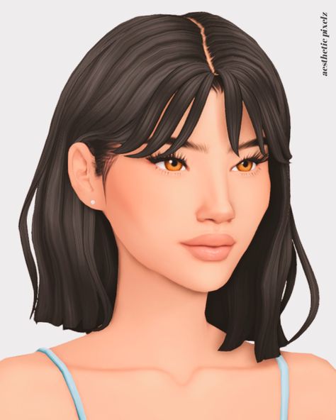 Best Maxis Match Sims 4 Short Hair CC (Lookbook + Links to Download) - Aesthetic Pixelz Sims 4 Cc Hair Shoulder Length, Shoulder Length Hair Sims 4 Cc, Sims 4 Mm Short Hair, Sims Hair Short, Sims 4 Cc Mid Length Hair, Sims 4 Female Short Hair Cc, Sims 4 Cc Hair Micro Bangs, The Sims 4 Short Hair Cc, Sims 4 Hair Cc Short