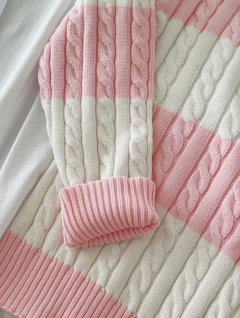 Cute Products, White Cable Knit Sweater, Strawberry Cream, Strawberry Milk, Beautiful Sweater, Favorite Sweater, Cream Sweater, Strawberries And Cream, Cable Knit Sweater