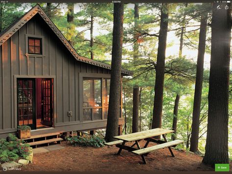 Cabin Exterior, Cottage Cabin, Cabin Living, Little Cabin, Lake Cabins, Tiny House Cabin, Small Cabin, Cabin In The Woods, Cabins And Cottages