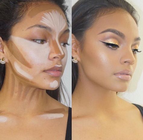 Contouring For Beginners, Makeup Beginners, Beauty Make-up, Makijaż Smokey Eye, Makeup Tricks, Natural Beauty Tips, Makeup For Beginners, Contour Makeup, Contouring And Highlighting