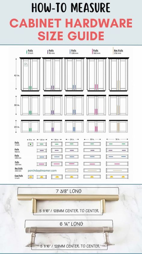 Choosing Cabinet Hardware, Cabinet Hardware Placement, Cabinet Hardware Installation, Kitchen Cabinets Knobs And Pulls, Cabinet Hardware Size, Tall Kitchen Cabinets, Drawer Pulls Kitchen Cabinets, Lake House Kitchen, Kitchen Drawer Pulls