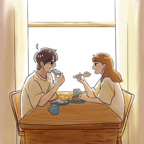 mumuco on Instagram: ""Who needs a fancy restaurant when you have a kitchen and each other?” Tag your significant other and tell us your favorite dish to cook together.💕 #coupledrawing #art #drawing #couple #illustration #digitalart #coupleillustration #artist #sketch #couplegoals #love #draw #coupleart #digitaldrawing #digitalpainting #coupledrawings #customillustration #dailyart #etsyshop #weddinggift #couplegift #artph #anniversarygift #illustrations #date #food #foodie #digitalartwork #ar Couple Cooking Together Drawing, Drawings For Significant Other, Couple Eating Together Drawing, Couple Feeding Each Other Drawing, Couple Cooking Drawing, Couple Date Drawing Reference, Date Reference Drawing, Dinner Date Drawing, Mumuco Art