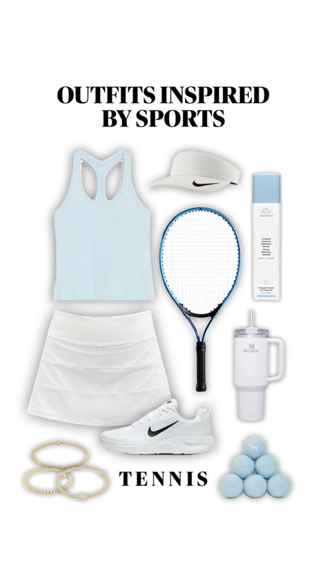 Outfits For Tennis, Tennis Practice Outfit, Tennis Outfit Ideas, Cute Tennis Outfits, Workout Skirt Outfit, Cute Tennis Outfit, Summer Sports Outfits, Tennis Fits, Outfit Tennis