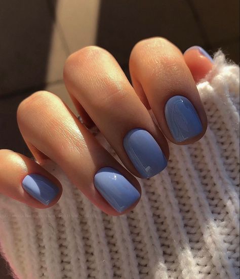 Baby Blue Nails, Casual Nails, Vacation Nails, Blue Nail, Manicure Y Pedicure, Nail Accessories, Blue Nails, Glue On Nails, How To Do Nails