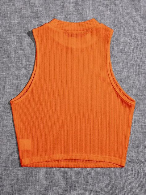 Hooded Pitohui, Orange Crop Top Outfit, Shein Crop Tops, 6 Flags, Ancient Magic, Turtleneck Tank Top, Orange Crop Top, Orange Tops, Orange Outfit