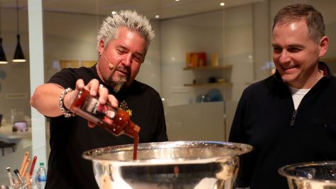 This Is What's Actually In Guy Fieri's Donkey Sauce Donkey Sauce Recipe, Guy Fieri Donkey Sauce Recipe, Donkey Sauce Guy Fieri, Guy Fieri Recipes, Donkey Sauce, Mop Sauce, Bobby Flay Recipes, Hot Dog Sauce, Salsa Sauce