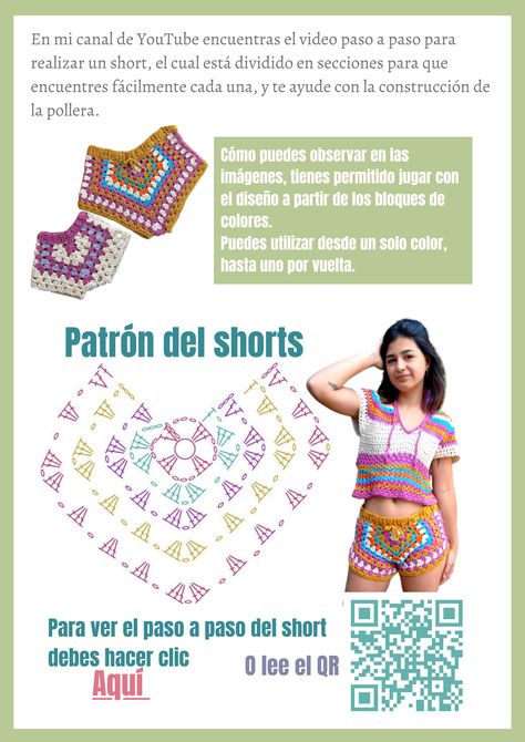 Shorts Tejidos A Crochet, Crochet Pants Pattern, Crochet Bottoms, Shorts Crochet, Shorts Tutorial, Crochet Pants, Crochet Jumper, Crochet Short, Crochet Shorts