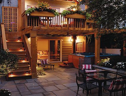 Second Story Deck, Patio Deck Designs, Deck Designs Backyard, Deck Stairs, Backyard Pergola, Deck With Pergola, Decks Backyard, House With Porch, Diy Deck