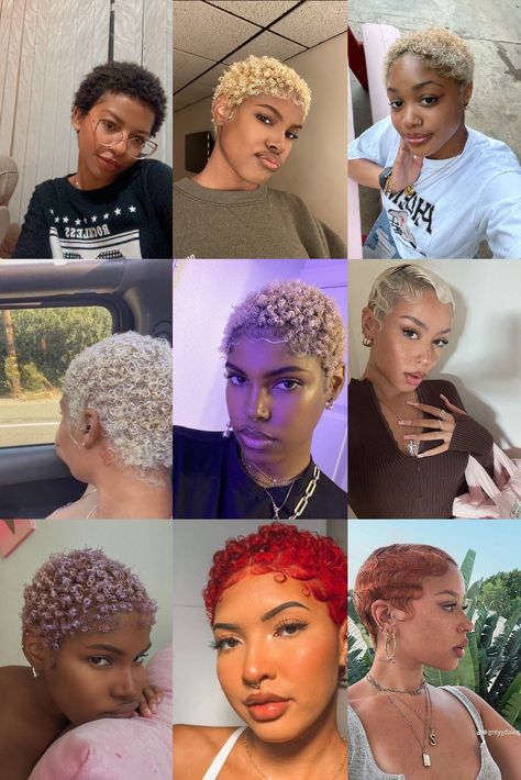 Finger waves Dyed Finger Waves, Finger Waves On 4c Hair, Finger Waves On Short Natural Hair, Finger Wave Curls, Fingers Waves, Finger Waves Natural Hair, Dyed Short Hair, Finger Waves For Black Women, Pixi Haircut