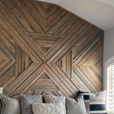 Wood Accent Wall Pattern, Wood Wall Pattern, Rustic Accent Wall, Wood Panel Wall Decor, Gable Wall, Wood Feature Wall, Architecture Styles, House Architecture Styles, Accent Wall Designs