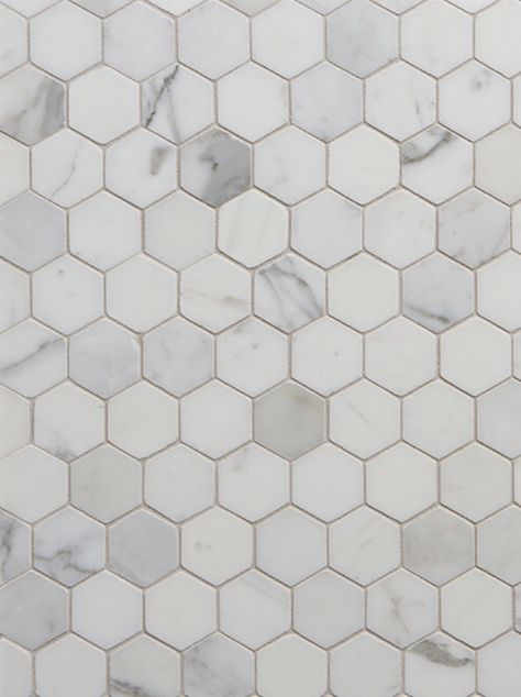 Carrara Italy, Tile Options, Shower Backsplash, Walker Zanger, Bathroom Addition, Bathroom Floors, Hexagon Tile, Honed Marble, Master Bed