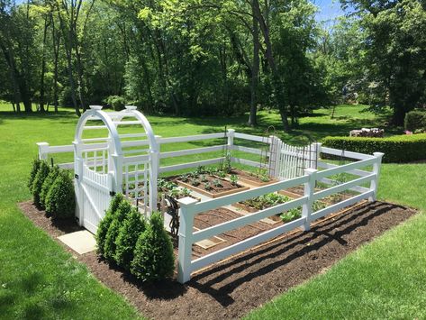 Sunken Vegetable Garden, Small Circular Flower Bed Ideas, Raised Bed Fence, Raised Garden Fence, Half Acre Garden Layout, Small Front Yard Vegetable Garden, Berry Patch Layout Garden Ideas, In Ground Vegetable Garden Design, Rectangle Garden Design Layout