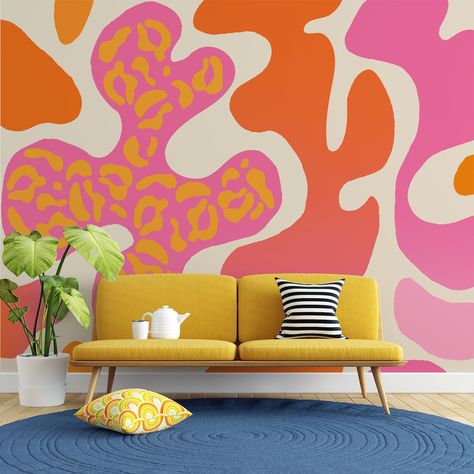 Colorful Organic Shapes Creative Art Peel and Stick Wall Mural - Etsy UK Wall Mural Kids Room, Mural Kids Room, Kids Room Wall Murals, Wall Murals Diy, Interior Murals, Peel And Stick Wall Mural, Kids Room Murals, Bedroom Murals, Kids Room Wall Decor