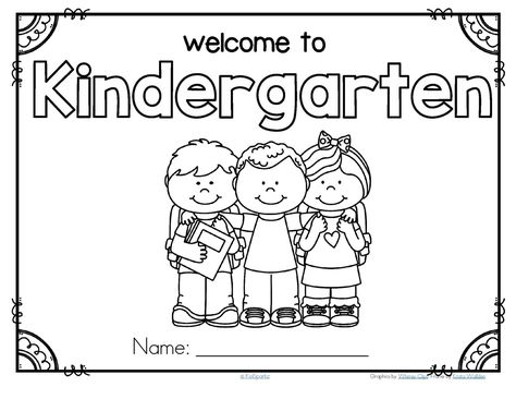 ***FREE***  Back to school welcome poster for Kindergarten. #KidSparkz Mandala Kids, Kindergarten Coloring Sheets, Coloring Worksheets For Kindergarten, Preschool Theme Activities, Kindergarten Photos, Kindergarten Names, Kindergarten Coloring, Welcome To Kindergarten, Back To School Worksheets