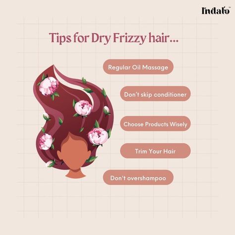 Tips for Dry Frizzy Hair Hibiscus Shampoo, Banana Shampoo, Frizzy Hair Remedies, Natural Hair Serum, Dry And Frizzy Hair, Shampoo For Dry Hair, Herbal Hair Care, Natural Hair Care Products, Dry Frizzy Hair