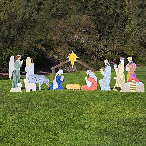 Outdoor Nativity Store Complete Outdoor Nativity Set (Life-size, Color) *** Click on the image for additional details. (This is an affiliate link) #SeasonalDcor Outdoor Nativity Set, Outdoor Nativity Sets, Money Craft, Outdoor Nativity Scene, Outdoor Nativity, Welcome To Christmas, Christmas Nativity Set, Christmas Yard Art, Door Decorations Ideas