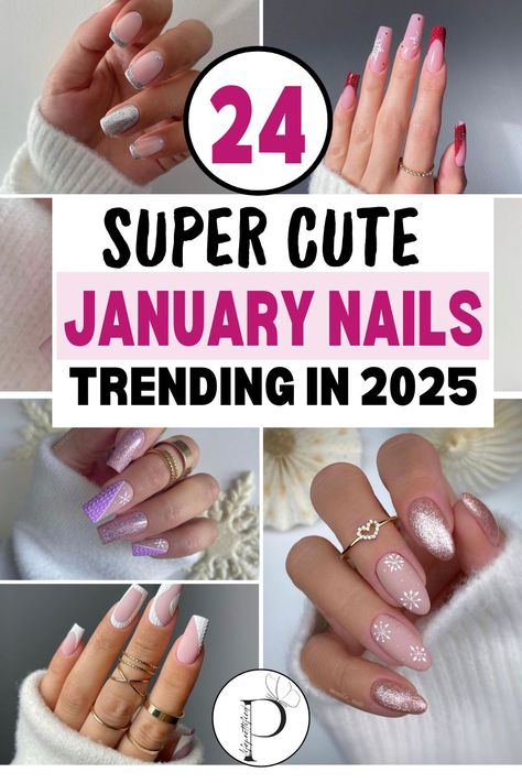 January nail inspo, January nail designs, January nails winter simple, January nails ideas, January nails ideas simple, January nail colors. Cute Winter Nail Ideas For Acrylics, January Gel Nail Ideas 2024, Simple Nails January, Purple Winter Nail Ideas, Short Nail Inspo Purple, January Nails Square Short, Purple Acrylic Nails Designs Ideas, Birthday Nails February, Nail Art Designs For Winter Purple