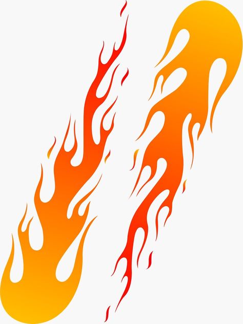 "Twin Flames" Sticker by pmco | Redbubble Hotrod Flames, Drawing Flames, Flame Decals, Motorcycle Paint, Dragon Wallpaper Iphone, Automotive Logo Design, Motorcycle Paint Jobs, Art Deco Paintings, Flame Tattoos