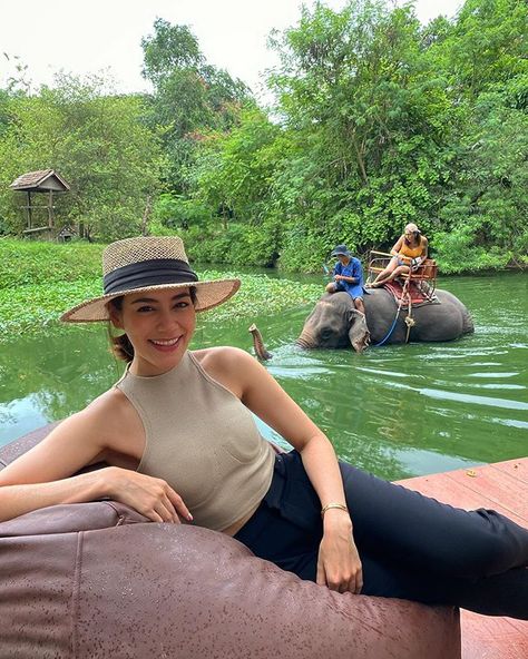 Kimberley Anne Woltemas (@kimmy_kimberley) • Instagram photos and videos Kimberly Anne Woltemas, Kimberley Anne Woltemas, Thailand Style, Kimmy Kimberley, Mai Davika, Smile Pose, Lean On, Panama Hat, Floppy Hat