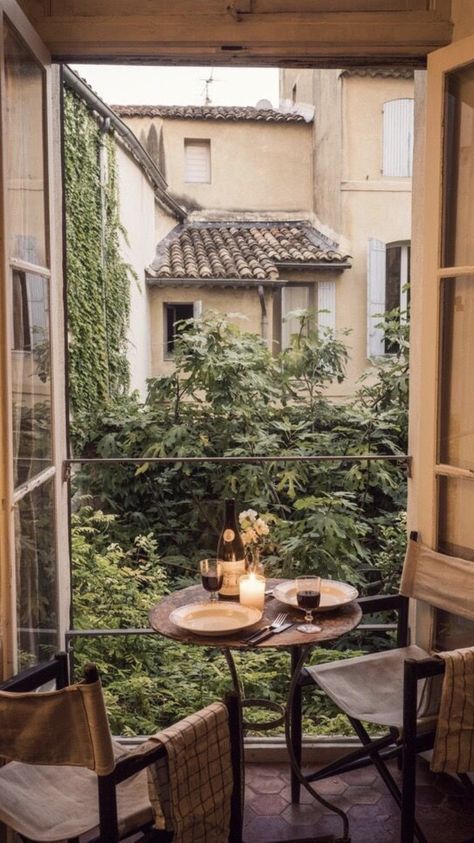 Ann Street Studio, Tiny Balcony, Deck Garden, Window View, Balcony Garden, Vintage Modern, Future House, Wine Glasses, Provence