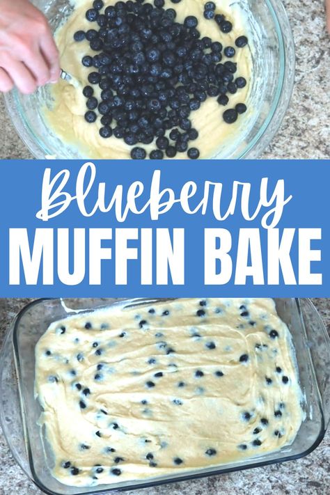 Blueberry Muffin Cake Recipe (Quick and Easy) Quick Blueberry Muffins, Frozen Blueberry Muffins, Frozen Blueberry Recipes, Blueberry Muffin Cake, Moist Blueberry Muffins, Muffin Mix Recipe, Blueberry Lemon Cake Recipe, Moist Blueberry Cake, Basic Baking