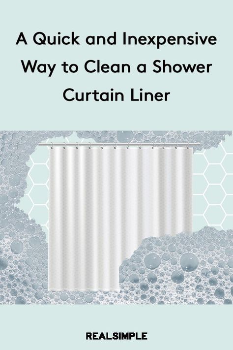 Cleaning A Shower, Clean Shower Curtain Liner, Shower Curtain And Liner, Walk In Shower Ideas, Luxury Shower Curtain, Diy Cleaning Products Recipes, Plastic Shower, Plastic Shower Curtain, Cool Shower Curtains