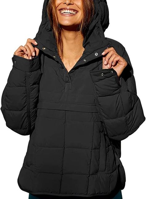 free people jacket puffer Women Travel Outfits, Amazon Fall Outfits, Winter Outfits Trendy, Oversized Winter Coat, Outfits Women Winter, Women Winter Outfits, Quilted Pullover, Winter Basics, Fall Outfits Cute