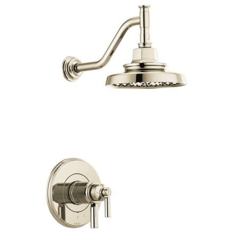 Invari® | TempAssure® Thermostatic Shower Only Trim Brizo Invari, Bar Faucets, Bathroom Furniture Vanity, Brass Shower, Tub And Shower Faucets, Lavatory Faucet, Tub Faucet, Shower Arm, Shower Valve