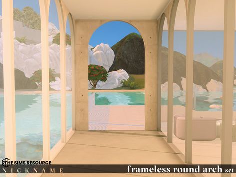 Round Arch, Brick Fence, Sims 4 Cc Furniture, Sims 4 Build, Arched Windows, Sims 4 Houses, Electronic Art, The Sims4, Sims 4 Cc