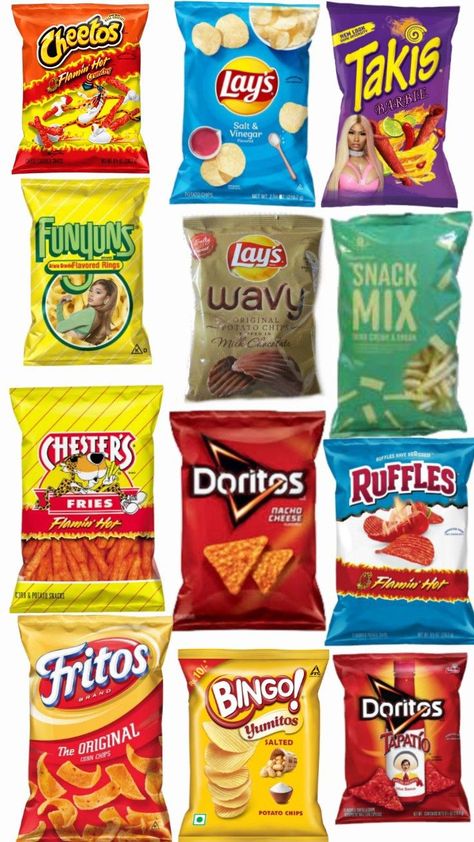 Spicy Chips and Some Not Spicy Chips Spicy Chips, Homemade Squishies, Paper Squishy, Lays Chips, American Snacks, Hot Cheese, Hot Chip, Snacks Ideas, Junk Food Snacks