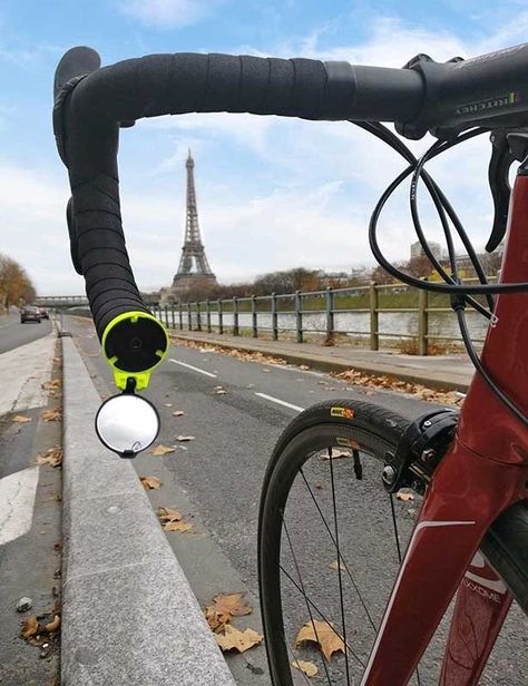 Bicycle Mirror, Bike Gadgets, Bike Wall Mount, Leather Bicycle, Bike Mirror, Commuter Bicycle, Bike Lane, Custom Bicycle, Cool Mirrors