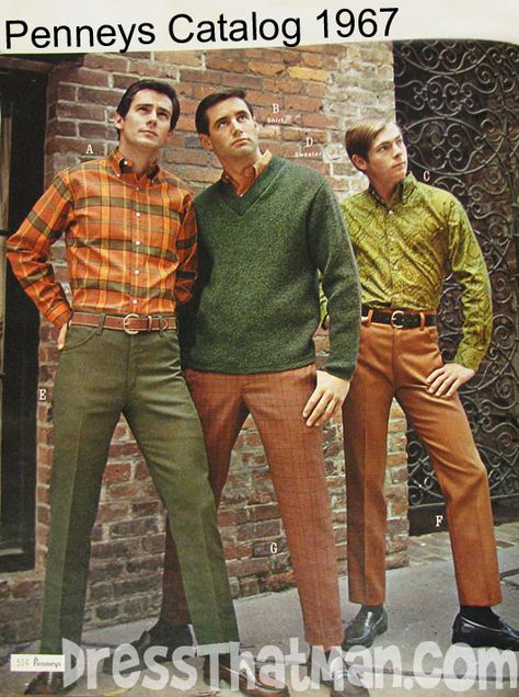 Looking "FAR OUT" in Vintage Clothing | DressThatMan.com: Mens 60's Fashion: Man Gang 1967 1960s Mens Fashion, 60s Mens Fashion, Outfits 60s, 60s Outfits, 70s Mens Fashion, 60s Men, Fashion 60s, 1960 Fashion, Americana Vintage