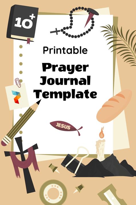 Bullet Journal Prayer Page, Bible Journaling Templates Free, Prayer Journal Template Free Printable, Free Journal Printables Templates, Prayer Journal Ideas Notebooks, Prayer List Printable, Prayer List Template, Bible Journal Template, Prayer Template