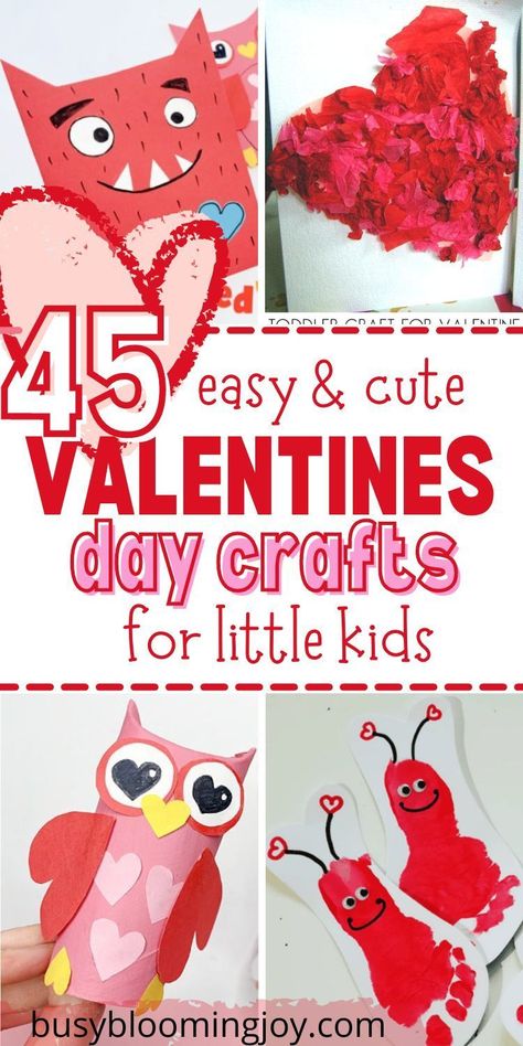 Cute easy Valentine’s Day crafts for toddlers to do at home or at preschool. DIY Valentine’s craft ideas, free printable templates, footprint, fingerprint & handprint art ideas, heart crafts too. Happy Valentine’s Day crafts & cards to practice fine motor skills with craft sticks, paint etc. Simple Toddler Valentine’s Day crafts for toddler hands, crafts with pictures that make great gifts for parents, grandparents. Fun Valentine’s day crafts for preschoolers and for kids at kindergarte Toddler Valentine Crafts, Valentine's Day Crafts, Easy Valentine Crafts, Valentine's Day Crafts For Kids, Preschool Valentines, Toddler Valentines, Valentine Crafts For Kids, Handprint Crafts, Valentines Day Activities