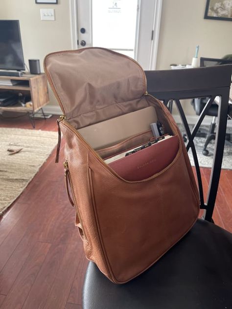 Florence Argentine Leather Backpack Purse | Overland Women's Laptop Backpack, Chic Leather Backpack, Work Backpack Women, Best Travel Tote, Laptop Purse, Fashion Travel Outfit, Purse Insert, Work Backpack, Leather Backpack Purse