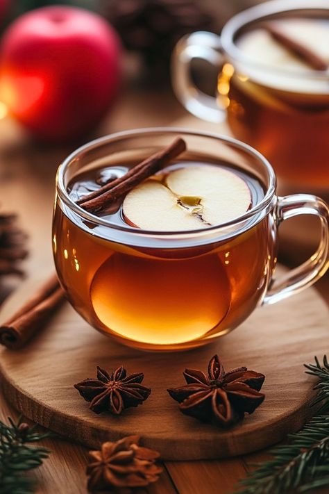 Cool Drinks To Make, Apple Cider Tea, Jasmine Milk Tea Recipe, Moroccan Mint Tea Recipe, Apple Cinnamon Tea, Mint Tea Recipe, Licorice Tea, Tea Blends Recipes, Turmeric Tea Recipe