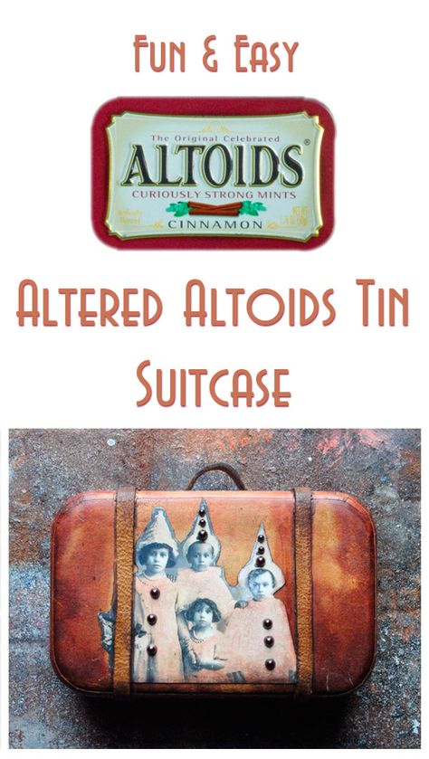 Tin Projects, Backyard Shop, Container Art, Mint Tin Crafts, Ruler Crafts, Tin Ideas, Pinterest Fail, Altoids Tin, Mini Luggage