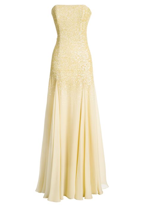 Shining Sun Gown by Halston Heritage for $125 | Rent The Runway Sun Gown, Beige Dress, Prom Dress Inspiration, Cute Prom Dresses, Pretty Prom Dresses, Grad Dresses, Halston Heritage, Glam Dresses, Hoco Dresses