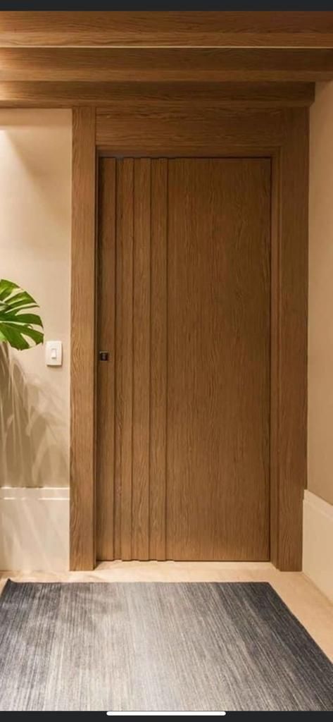 Wooden Doors Interior Bedroom, Latest Door Designs For Bedroom, Flush Doors Design Modern, Mid Century Modern Door, Latest Door Designs, Door And Window Design, Flush Door Design, Modern Entrance Door, Modern Wooden Doors