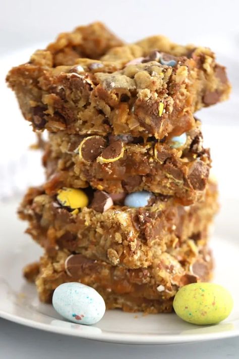 Cadbury Cookie Bars | The Carefree Kitchen Cadbury Cookies, Marinara Sauce From Scratch, Cadbury Mini Egg Cookies, Overnight French Toast Recipe, Breakfast Casserole French Toast, French Toast Bake Overnight, Cooking Baked Potatoes, Coconut French Toast, Mini Eggs Cookies