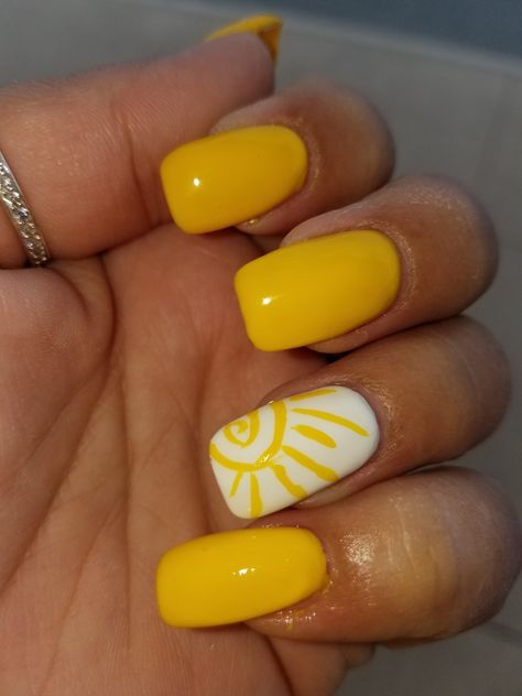 You Are My Sunshine Nails Jamaica Nails, Sunshine Nails, Yuma Az, Sun Hair, Sun Nails, Cruise Nails, Infinity Nails, Spring Sunshine, Nail Blue