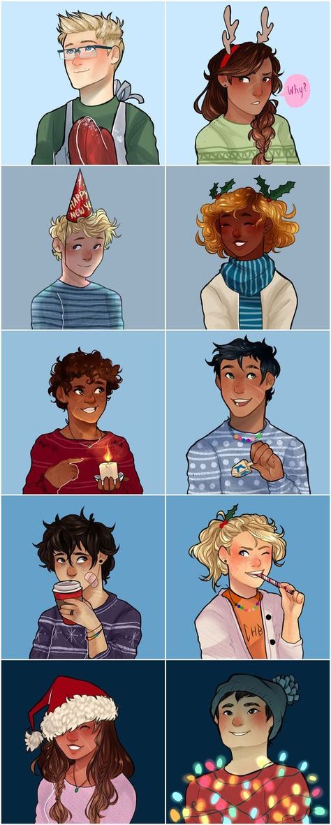 Holiday Icons, Merry Xmas, Percy Jackson, Christmas