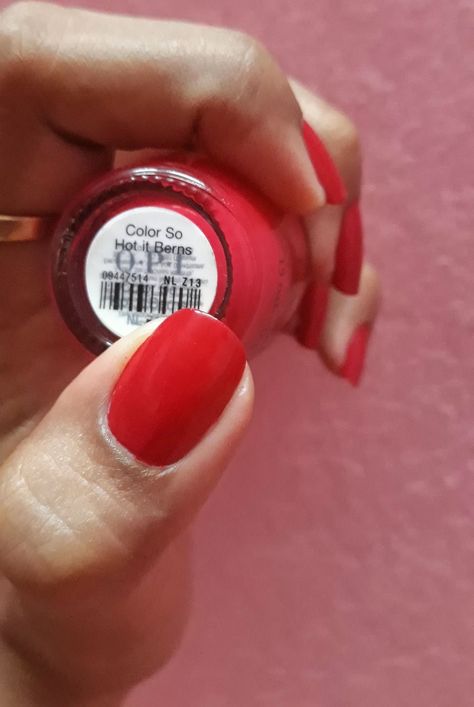 #OPI Color So Hot It Berns Opi Color So Hot It Burns, Color So Hot It Berns Opi, Opi Colors, Opi Polish, Opi Nail Polish, Opi Nails, Nail Polishes, Red Lips, Gel Polish