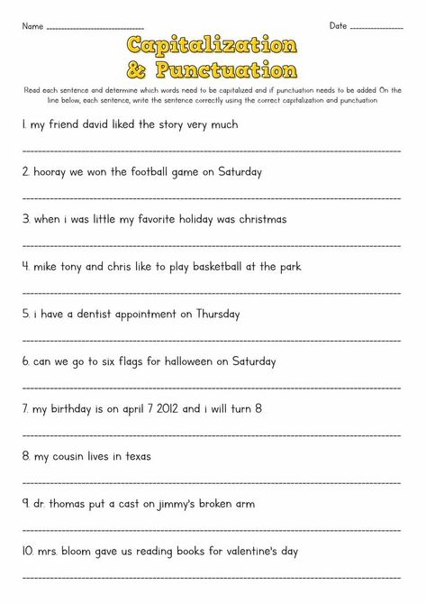 Grade 3 Punctuation Worksheets, Capitalization And Punctuation Worksheet 2nd Grade, Punctuation Marks Worksheets For Grade 3, Punctuation Worksheets For Class 1, Punctuation Worksheets 3rd, Grade 3 English Worksheets Activities, Punctuation Worksheets Grade 4, Punctuation Worksheets 2nd Grade, Capitalization And Punctuation Worksheet