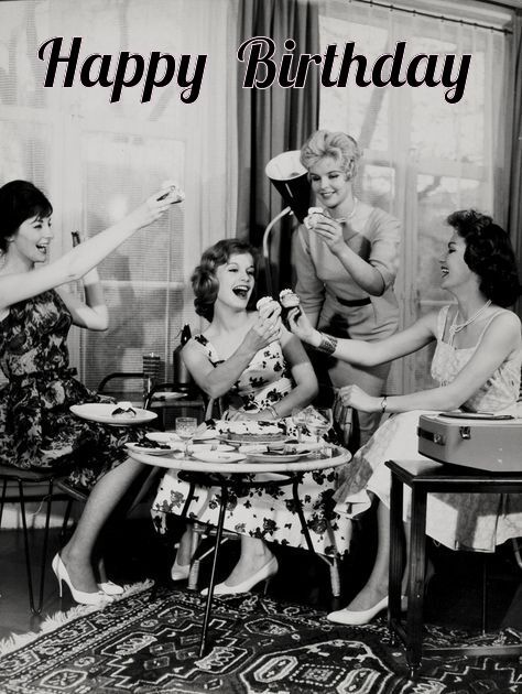 Retro Tea Party, Women Drinking Wine, Cheers To, Four Women, Wine Print, Vintage Birthday Cards, Galway Ireland, 20th Birthday, Vintage Birthday