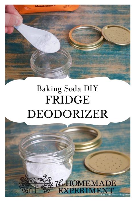 In this post we will make ourselves a super easy diy baking soda fridge deodorizer. If you are looking for a fridge deodorizer you can make really quickly, in like under a minute, and you don’t just happen to have a bag of activated charcoal laying around like I do then this is a good first step in the fight against the odors that lurk inside your refrigerator! Fridge Odor Eliminator, Soda Fridge, Mason Jar Baking, Diy Baking Soda, Fridge Deodorizer, Fridge Odor, Homemade Cleaners Recipes, Room Deodorizer, Baking Soda Benefits