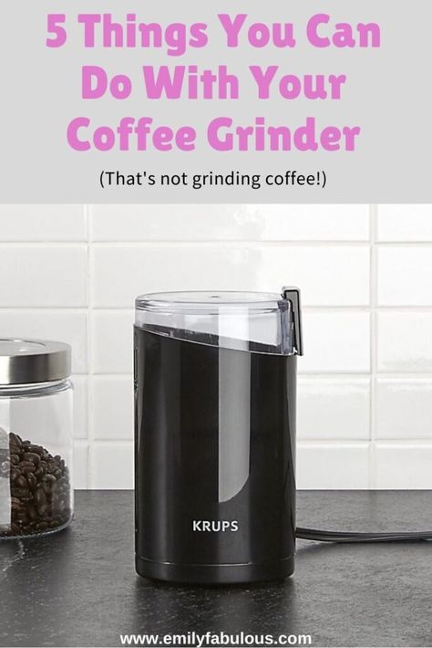 5 Things You Can Do With Your Coffee Grinder - spice - EmilyFabulous Flavored Sugars, Make Your Own Flour, Grind Coffee, Craft Cocktail Recipe, Oatmeal Bath, Crushed Oreos, Wheat Berries, Flavored Sugar, Spice Grinder